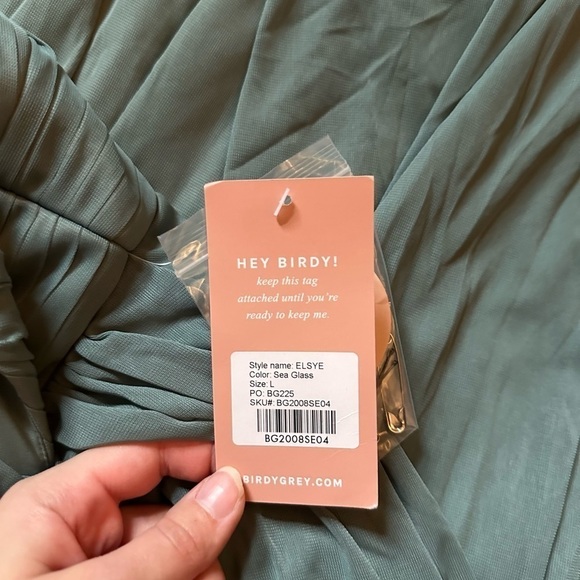 BIRDY GREY Elsye Mesh Dress In Sea Glass - Picture 6 of 6